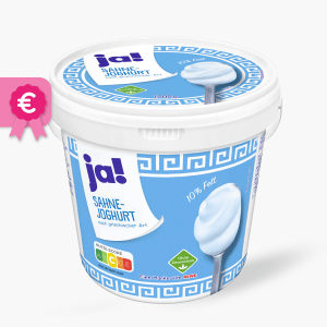 Ja! Sahnejoghurt nach griechischer Art 1kg Ja! Sahnejoghurt nach griechischer Art 1kg