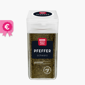 Rewe Beste Wahl Pfeffer schwarz gemahlen 41g Rewe Beste Wahl Pfeffer schwarz gemahlen 41g