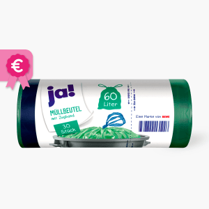 Ja! Müllbeutel mit Zugband 60l, 30 Stück Ja! Müllbeutel mit Zugband 60l, 30 Stück