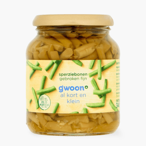 G'Woon Sperziebonen 340gr G'Woon Sperziebonen 340gr
