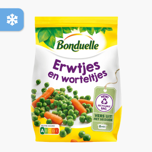 Bonduelle Erwtjes en Worteltjes Diepvries 400g Bonduelle Erwtjes en Worteltjes Diepvries 400g