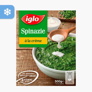 Iglo Spinazie à la Crème Diepvries 500g Iglo Spinazie à la Crème Diepvries 500g