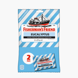 Fisherman's Friend Eukalyptus ohne Zuckerzusatz 50g (2x25g) Fisherman's Friend Eukalyptus ohne Zuckerzusatz 50g (2x25g)