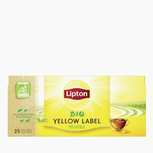 Lipton - Thé noir Yellow Label Bio x25 (50g)