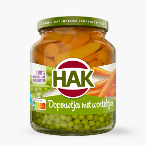 HAK Doperwtjes Met Worteltjes 350g HAK Doperwtjes Met Worteltjes 350g