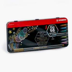 STABILO Pen 68 metallic Filzstifte 8 Stück, farbsortiert