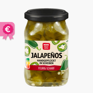 Rewe Beste Wahl Jalapeños in Scheiben 280g Rewe Beste Wahl Jalapeños in Scheiben 280g