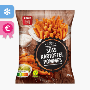 Rewe Beste Wahl Süsskartoffel Pommes 500g Rewe Beste Wahl Süsskartoffel Pommes 500g