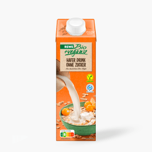 Rewe Bio + vegan Hafer Drink ohne Zucker 1l Rewe Bio + vegan Hafer Drink ohne Zucker 1l