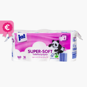 Toilettenpapier Ja! Super-Soft 4-lagig 16x160 Blatt