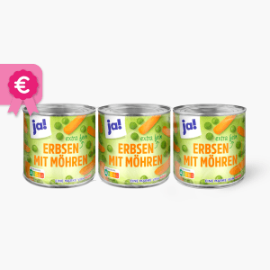 Ja! Erbsen und Möhren390g (3x130g) Ja! Erbsen und Möhren390g (3x130g)
