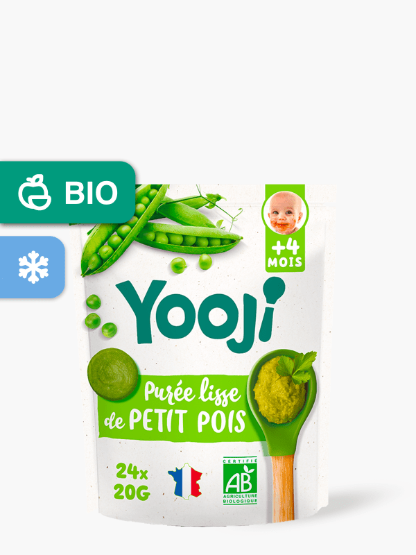 YOOJI : Bâtonnets d'haricot, petits pois et semoule bio dès 12