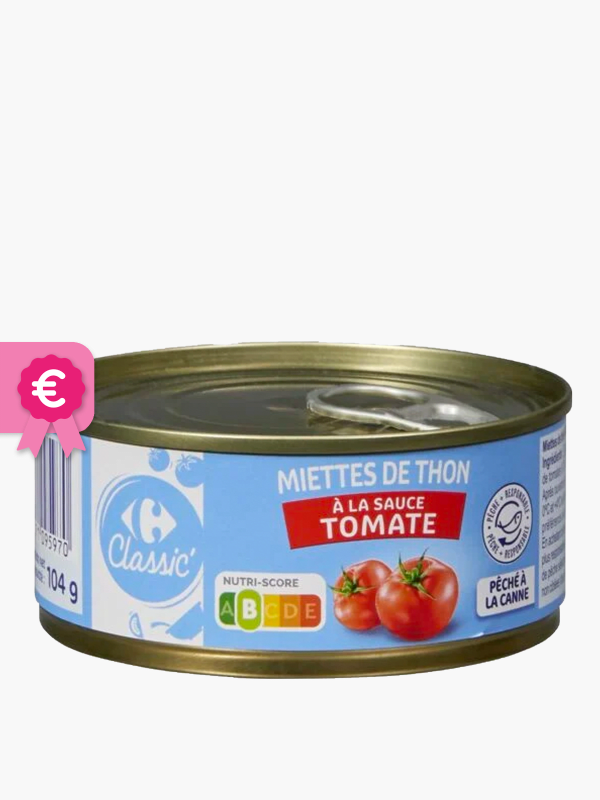 Haricots blancs à la tomate CARREFOUR CLASSIC' : la boite de 400g