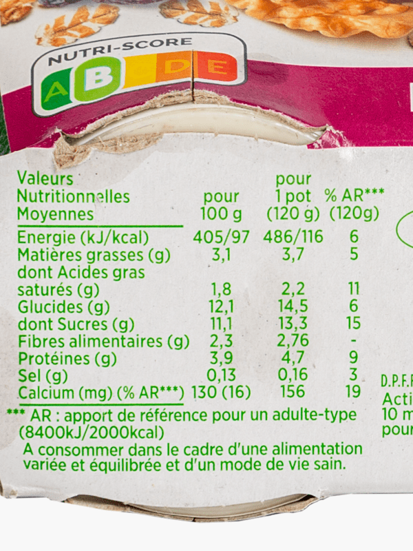 Yaourt céréales muesli bifidus ACTIVIA