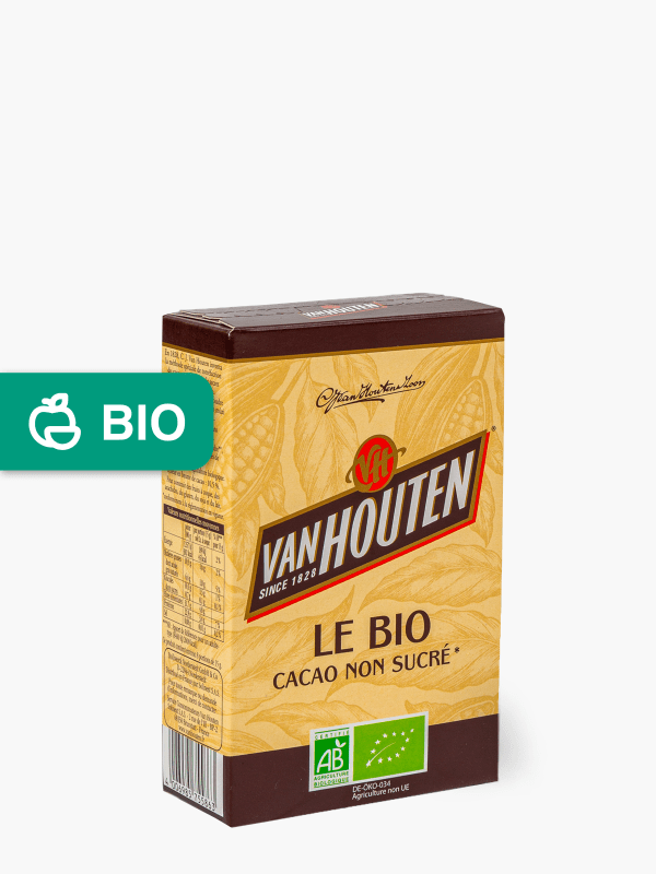 Van Houten - Cacao en poudre non sucré Bio (125g) commandez en