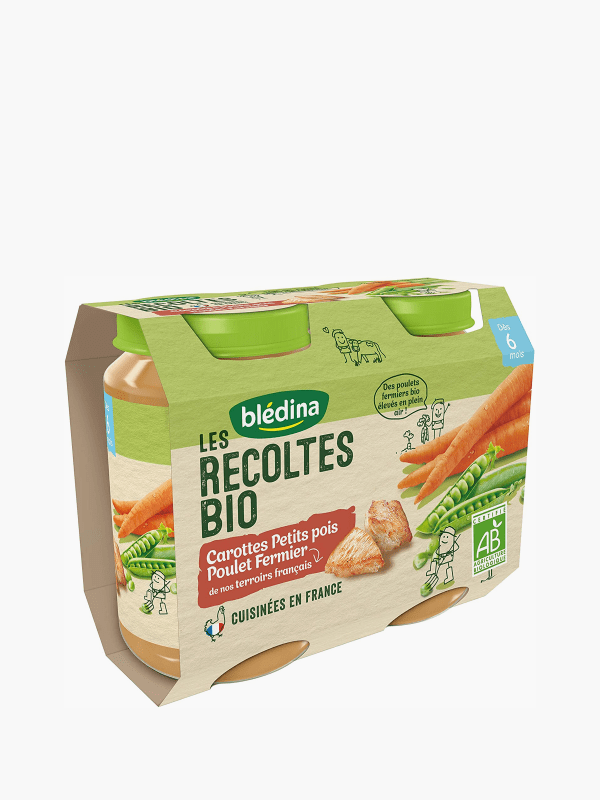 Les récoltes bio Blédina - Petit plat carottes, pois chiches