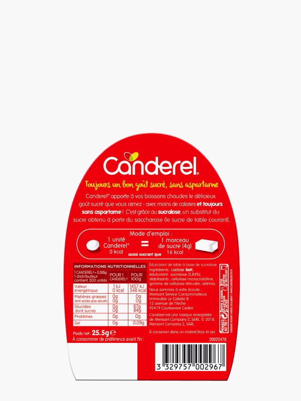 Canderel édulcorant de table comprimés zéro calories - Aspartame