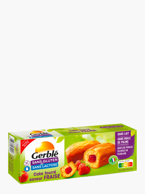 Gerblé - Gâteaux fourrés saveur fraise, sans gluten & sans lactose