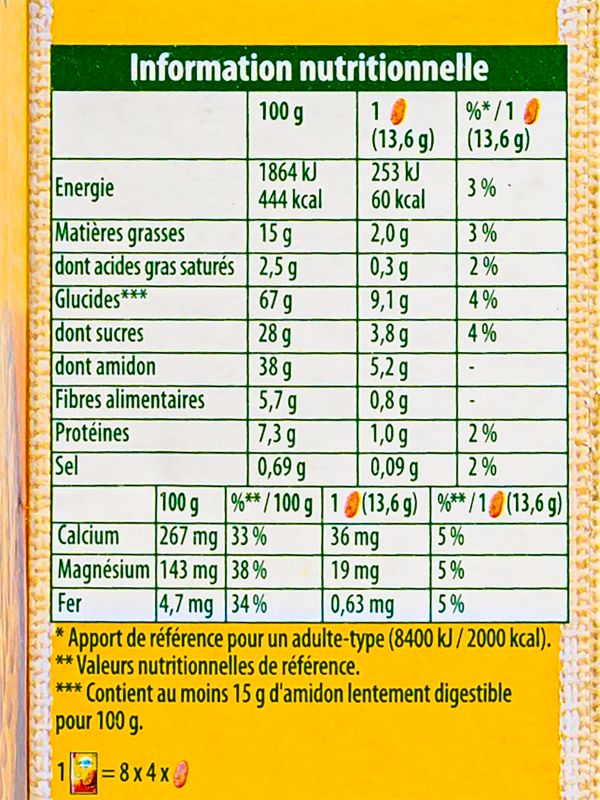 LU BelVita Petit Déjeuner Miel et Pépites de Chocolat 5 Céréales