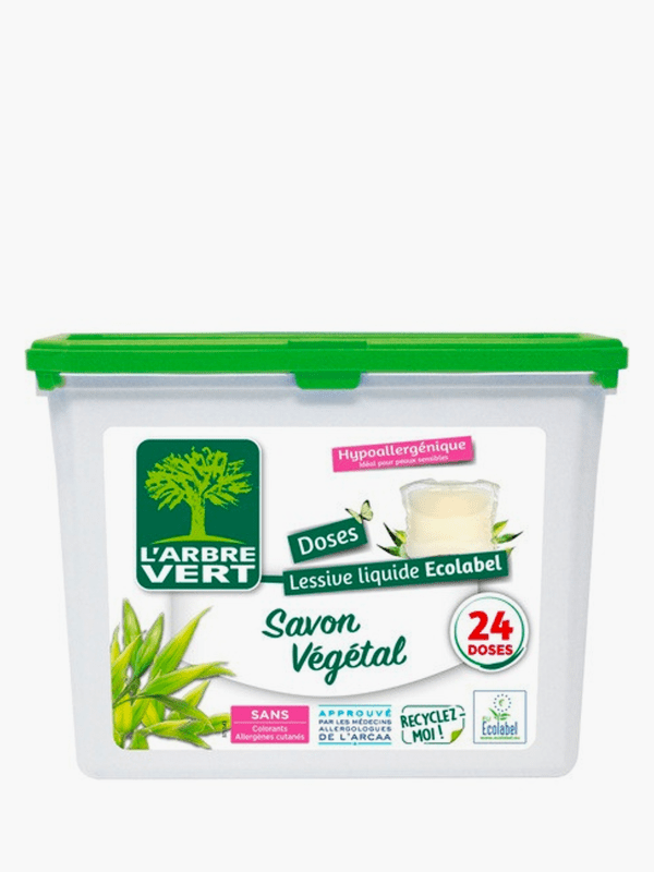 LOT DE 3 - L'ARBRE VERT : Lessive liquide en capsules savon