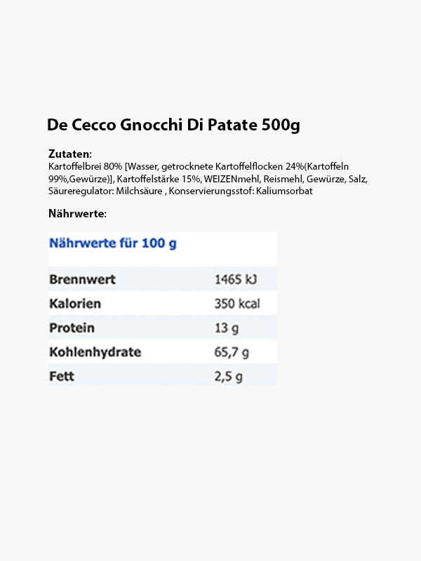 De Cecco Gnocchi di Patate (500g)