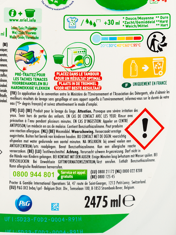 Ariel - Lessive liquide Original 45 doses (2,45L) commandez en