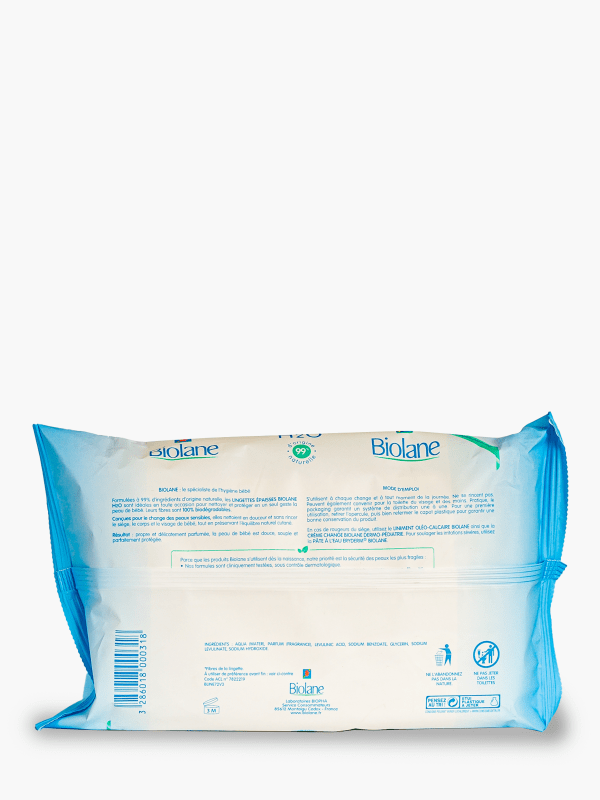 BIOLANE, Lingettes Nettoyantes H2O Bébé Sensible