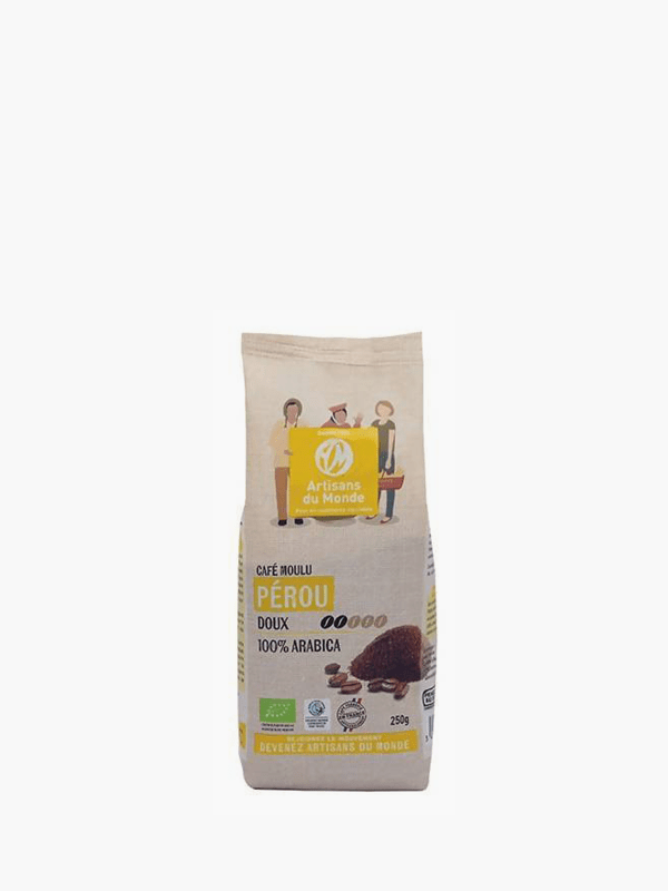 Café Moulu Péruvien 250g - 100% Arabica Bio et Équitable, Torréfié en France