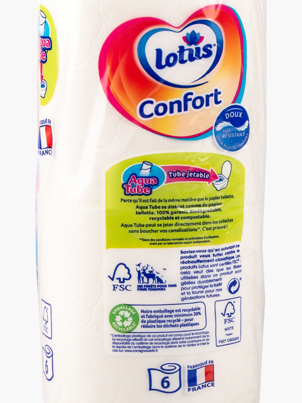 Lotus - Papier toilette sans tube Confort (x6) commandez en ligne