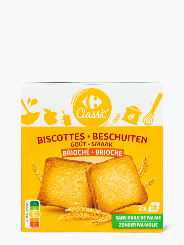 Carrefour - Biscottes goût brioche (300g) commandez en ligne avec Flink !