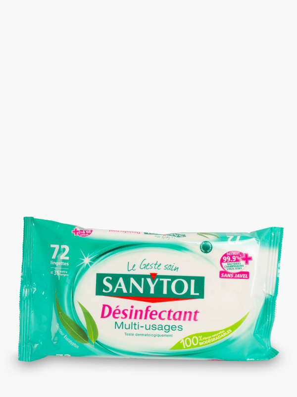 Sanytol - Lingettes désinfectantes (x72) commandez en ligne avec Flink !