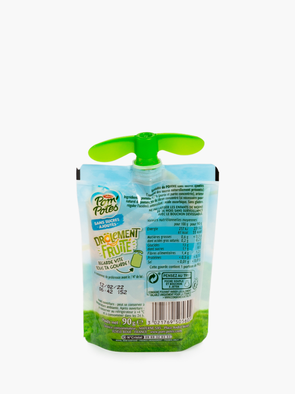 Compote en gourde - Carrefour - 90g