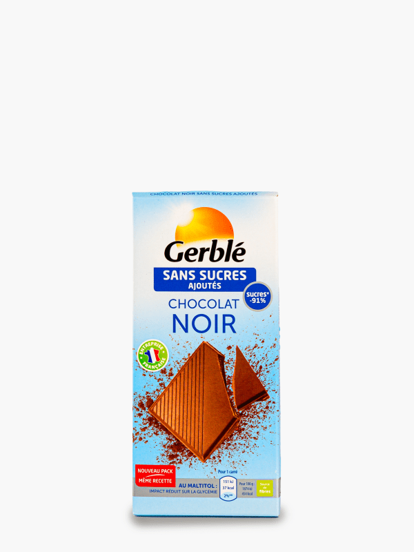 Gerblé - Chocolat noir sans sucres ajoutés (80g) commandez en ligne avec  Flink !