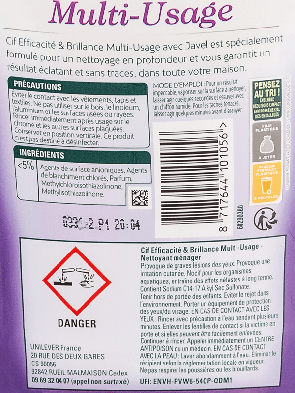 Spray Cif - Dégraissant & Anti-Calcaire (750ml) commandez en ligne avec  Flink !