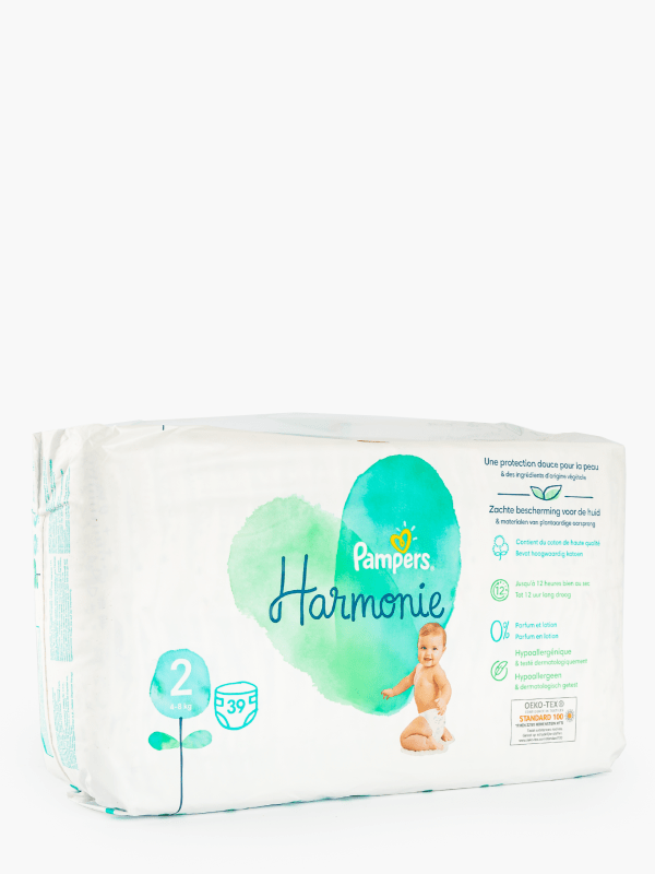 Pampers Harmonie Couches bébé taille 2 : 4-8 kg - 86 couches