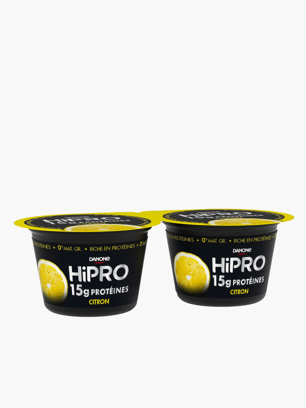 HiPRO - Yaourt citron protéiné 0% MG (2x160g) commandez en ligne