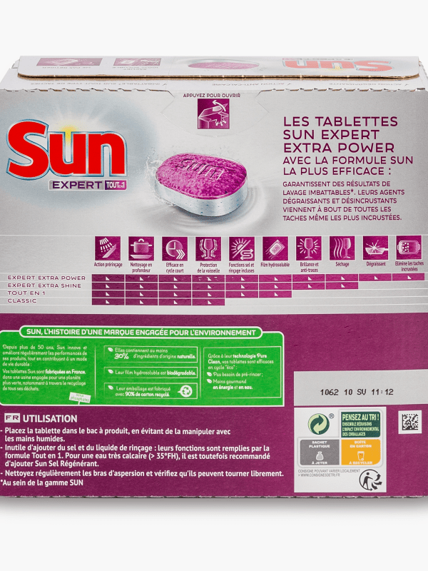 Tablettes lave-vaisselle Sun Tout en 1 (x24) commandez en ligne