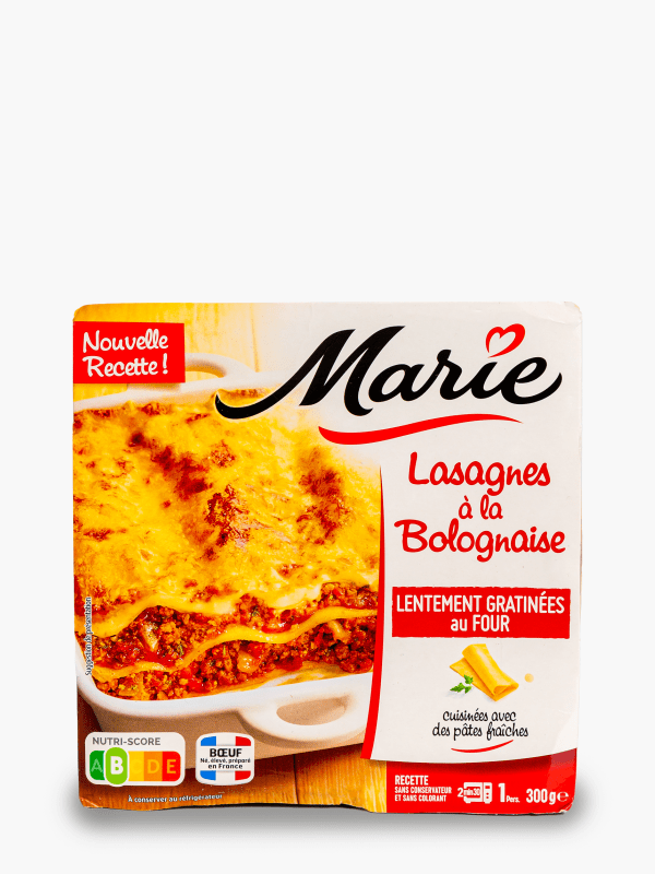Plat cuisiné lasagne à la Bolognaise MARIE : la boite de 1 kg à