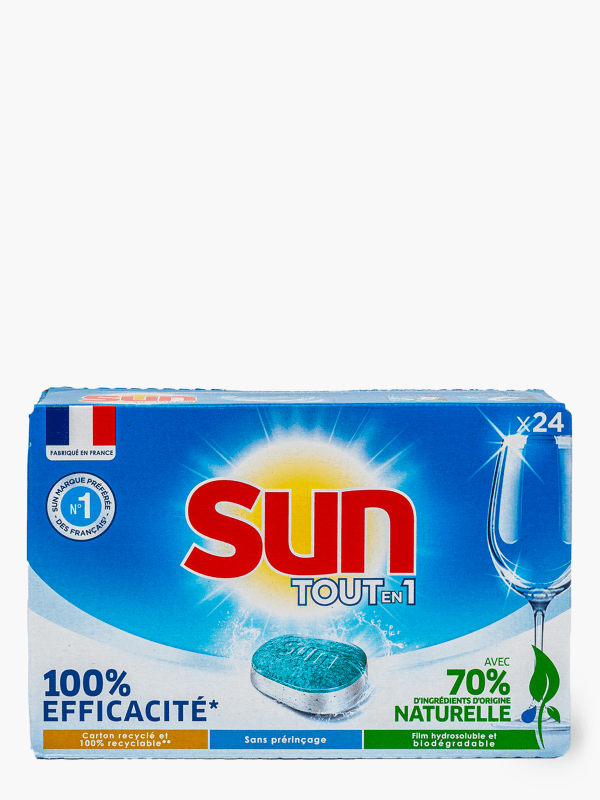 Tablettes lave-vaisselle Sun Tout en 1 (x24)