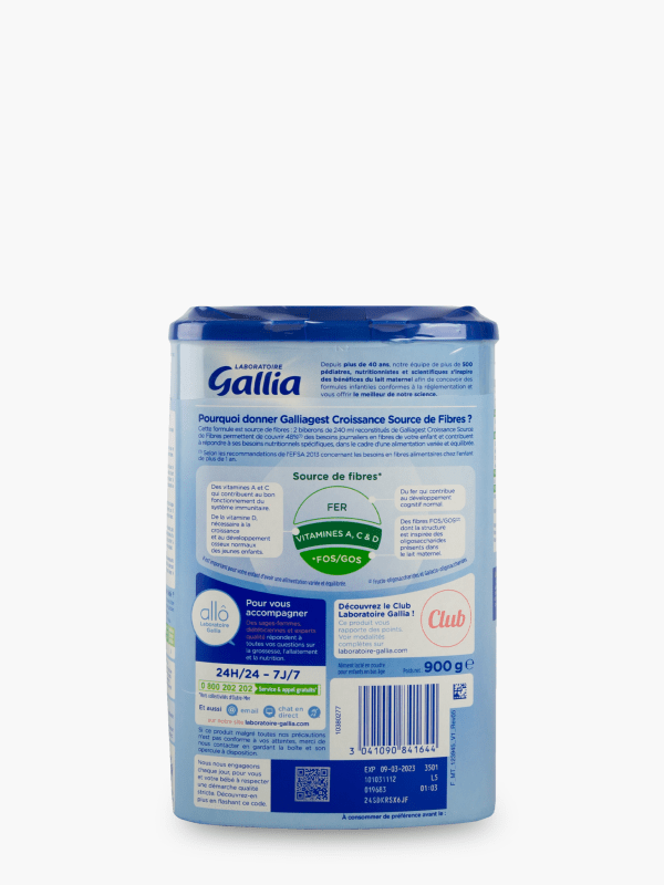 Gallia 3ème âge Calisma - Lait infantile en poudre dès 12 mois (900g)  commandez en ligne avec Flink !