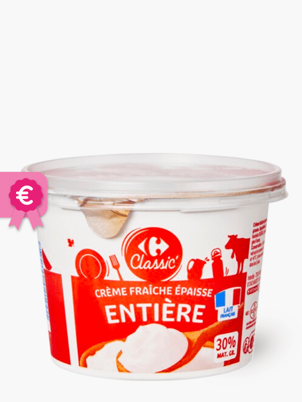 Fromage blanc nature sucré 3% MG CARREFOUR CLASSIC