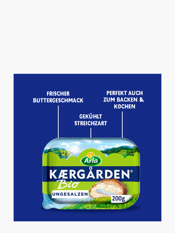 Arla Kaergarden Bio Ungesalzen online Butter 200g bei Flink bestellen