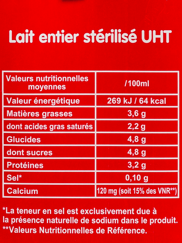 Lait UHt entier Even 1L - Kibo