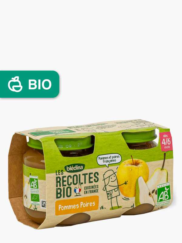 Livraison à domicile de compote bébé à la poire Babybio 2x130g