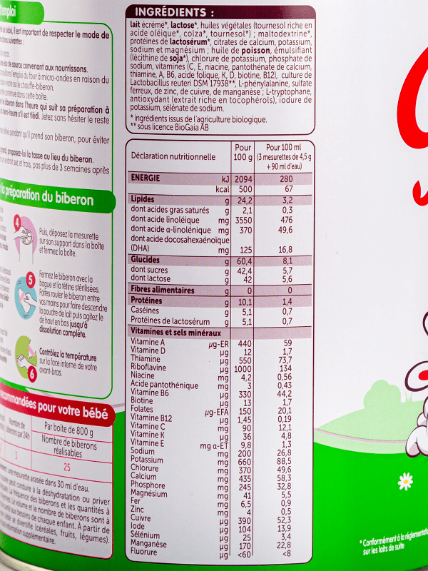 Livraison à domicile de Guigoz Lait 2ème Age Dès 6 Mois Bio 800g