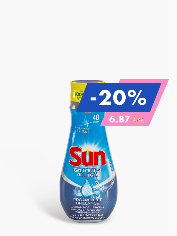 Sel régénérant lave vaisselle 4 x 1 kg Sun - Sel régénérant