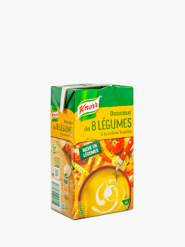 Knorr - Soupe Douceur de 8 légumes à la crème fraîche (1l) commandez en  ligne avec Flink !