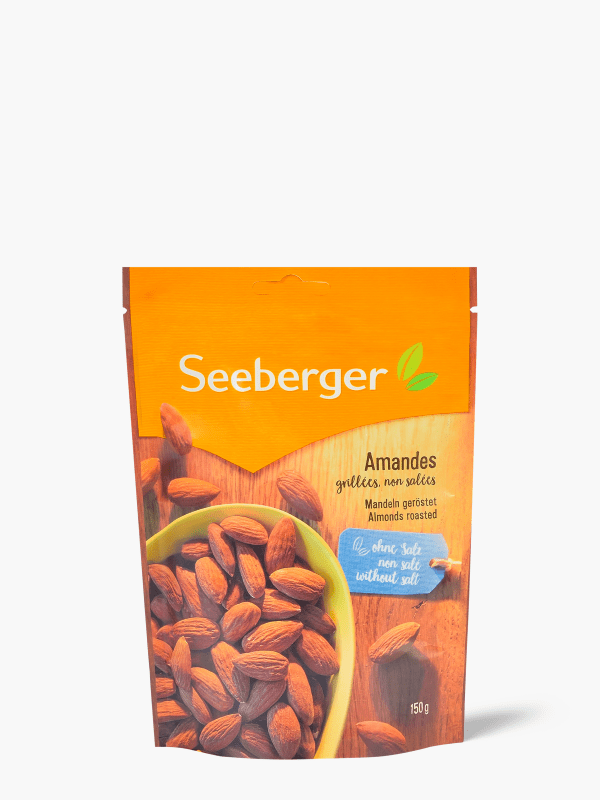 Amandes grillées non salées BIO, Seeberger (125 g)  La Belle Vie : Courses  en Ligne - Livraison à Domicile