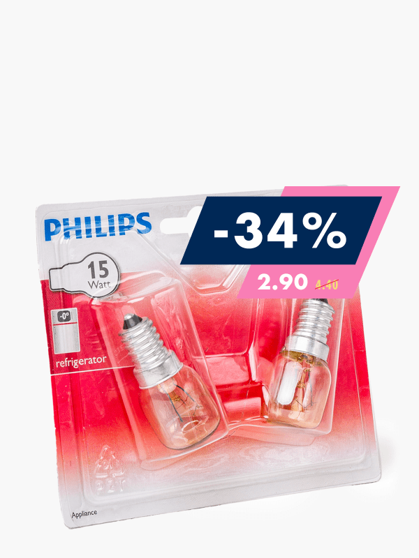 Philips - Ampoules frigo E14 15W (x2) commandez en ligne avec Flink !