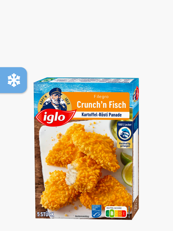 Iglo Filegro Crunch\'n Fisch 250g (5 Stück) bei Flink online bestellen!